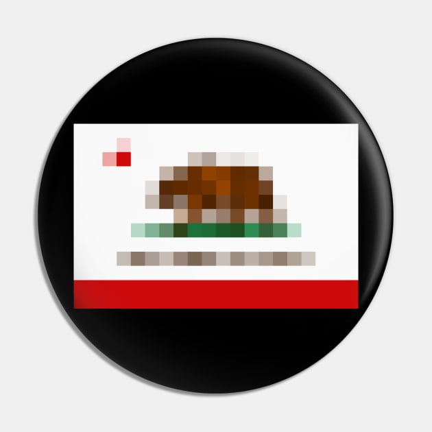 Blurry California State Flag Pin by robotface