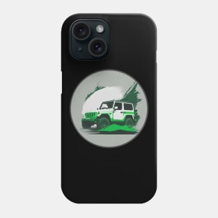 Jeep Vehicle White Green Design Phone Case