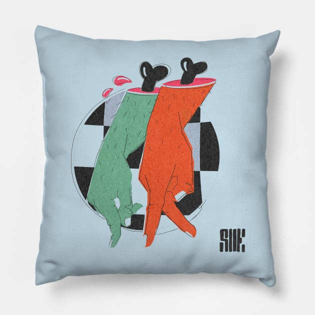 Walk away Pillow by sheltonartco