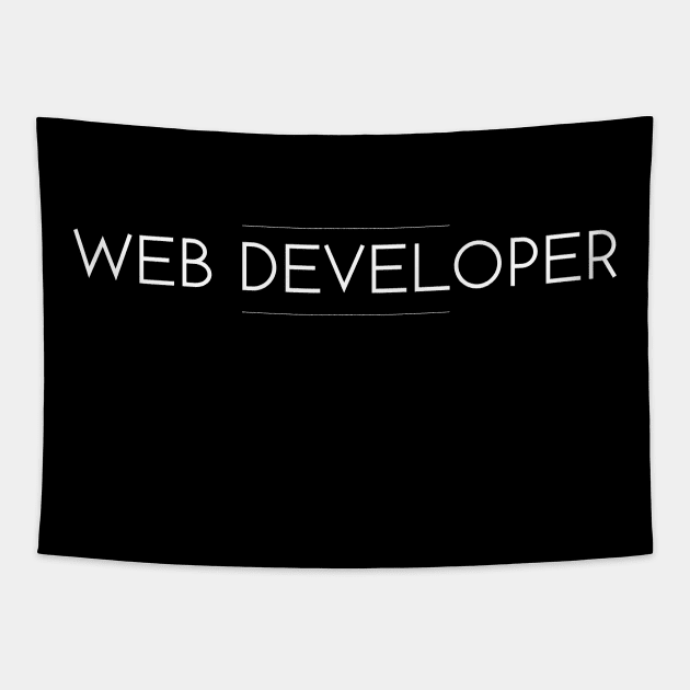 Web Developer Minimalist Design Tapestry by Studio Red Koala