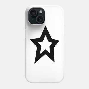 White Star Thick Black Line Phone Case