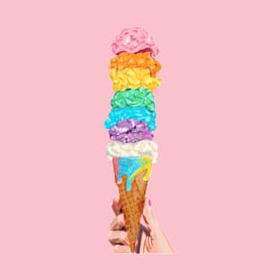 Ice cream lover - rainbow ice cream cone T-Shirt