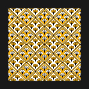 Art Deco Pattern no 81 - Yellow - Shan Pattern T-Shirt