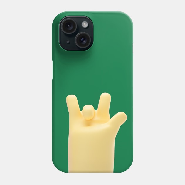 rock and roll hand sign Phone Case by koboikids