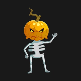 Halloween Skeleton Pumpkin T-Shirt