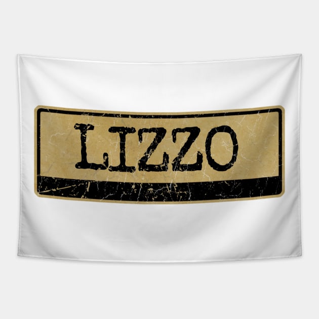 Aliska text black retro - Lizzo Tapestry by Aliska