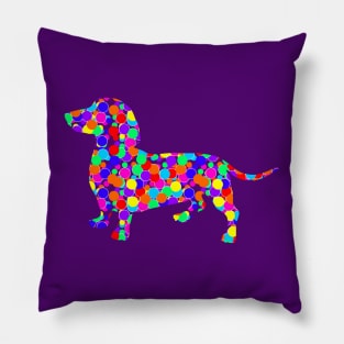 Confetti Bubbles Fun Dachshund Pillow