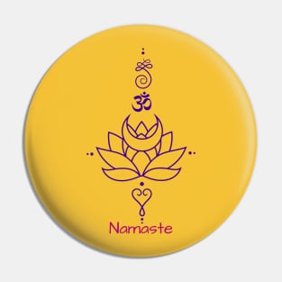 Om chakra, yoga mediation Pin