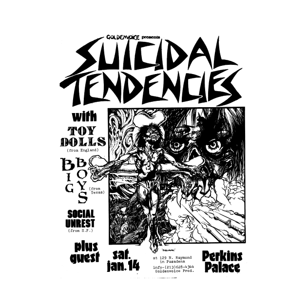 Suicidal Tendencies / Toy Dolls / Big Boys Punk Flyer by Punk Flyer Archive