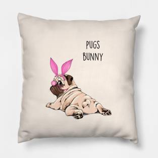 PUGS BUNNIE Pillow