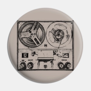 Reel To Reel Analog Tape Machine Music Pin