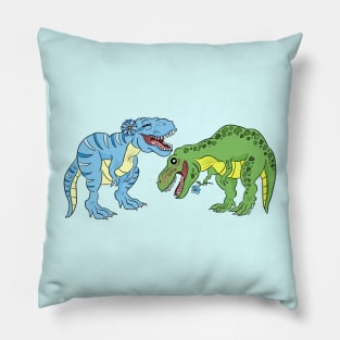 Dinosaur couple in love Pillow