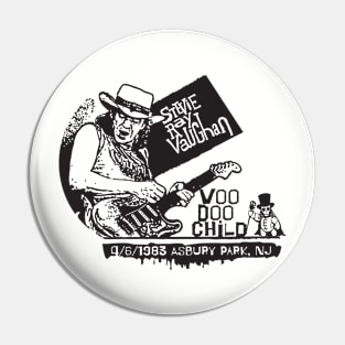 Stevie Ray Vaughan VooDoo child concert tee Pin