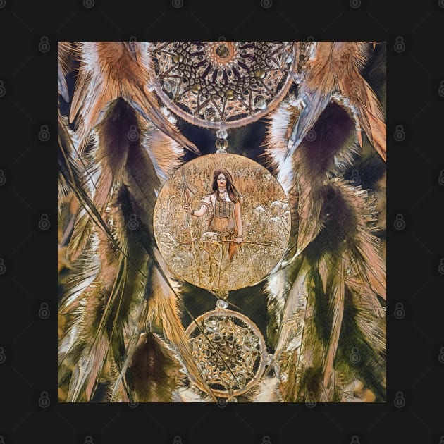 Dreamcatcher Indian american spiritual by UMF - Fwo Faces Frog