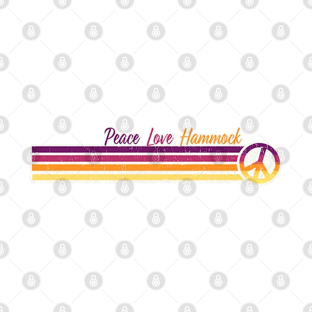 Peace Love Hammock - Sunrise Retro Stripes by Jitterfly