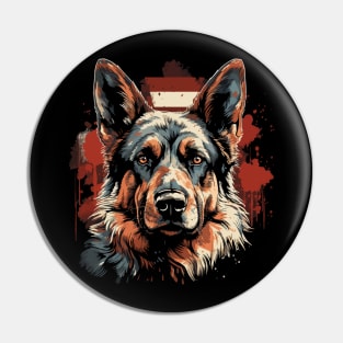Patriotic German Shepherd Pin