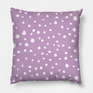 Lilac Dalmatian Spots, Dalmatian Dots, Dotted Pillow