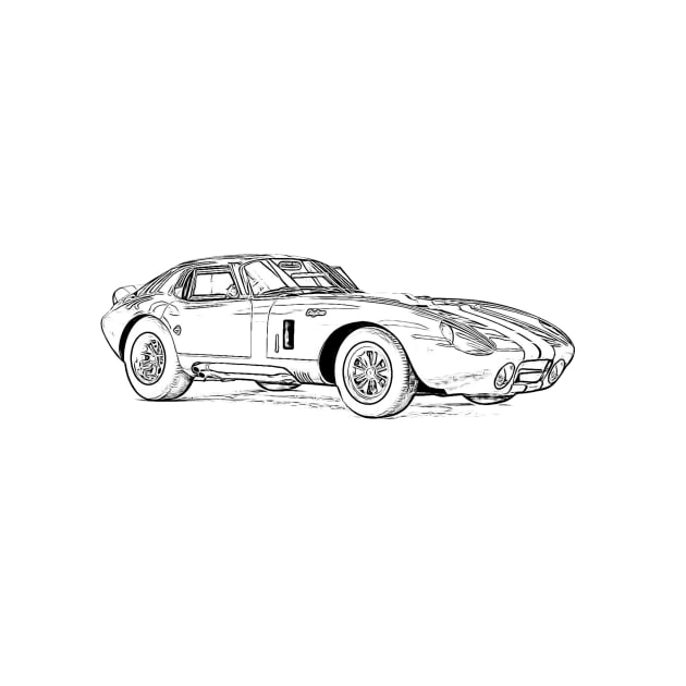 Shelby Daytona Wireframe by Auto-Prints