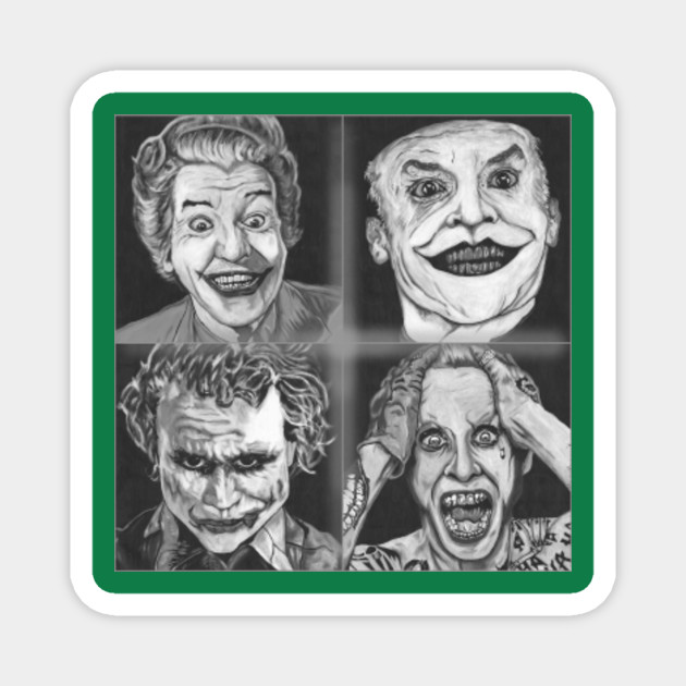 Well Suited Insanity Black And White Joker Joker Magnet