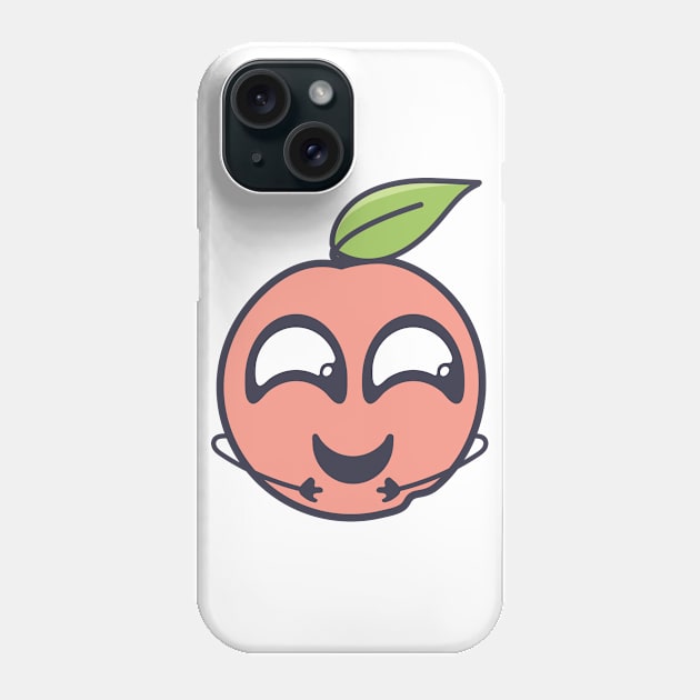 Kawaii Peach Phone Case by Jonathan Wightman