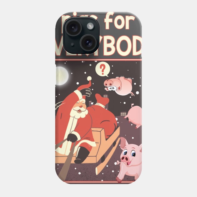 Pigs for everybody - Santa Clause Gift. Phone Case by tonydale