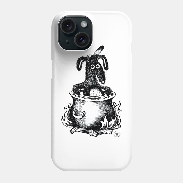 The dog days (Black) Phone Case by Super South Studios