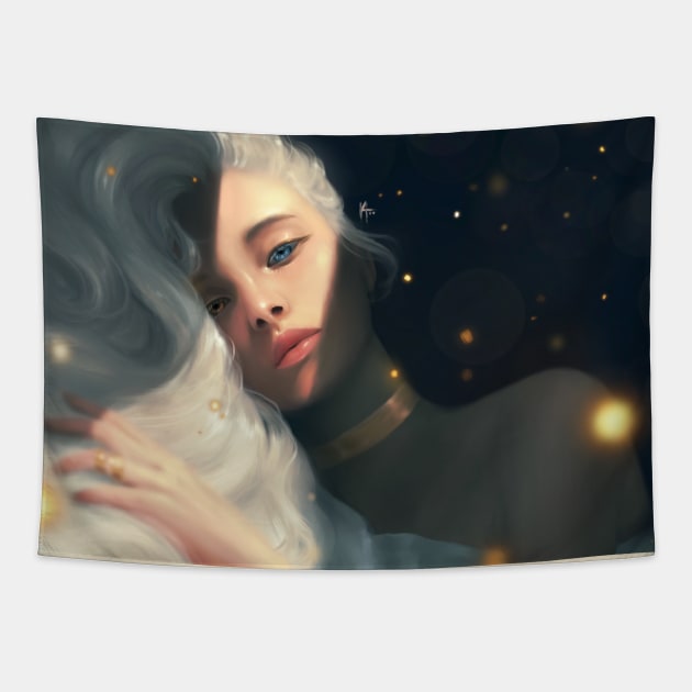 Crystal Eyes Tapestry by Aristokati