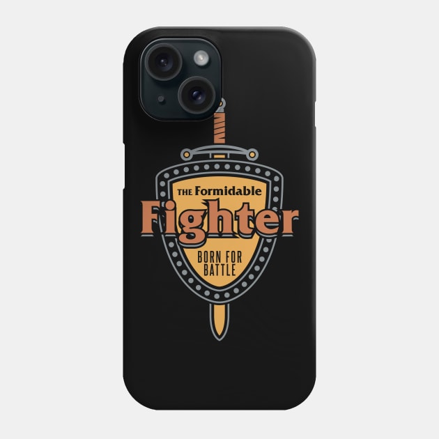 Dungeons & Dragons Fighter Class Phone Case by Natural 20 Shirts