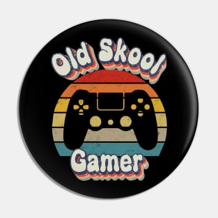 Old Skool Vintage Gamer Shirt Pin