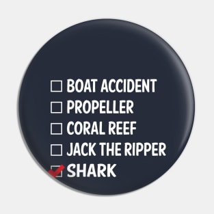 No Boat Accident Pin