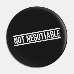 Not Negotiable Rubber Stamp - White Pin