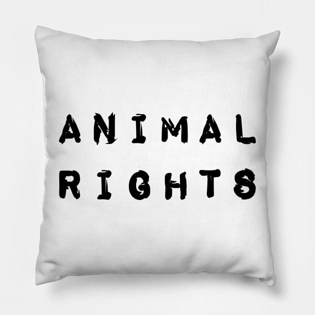 animal rights Pillow by sloganeerer