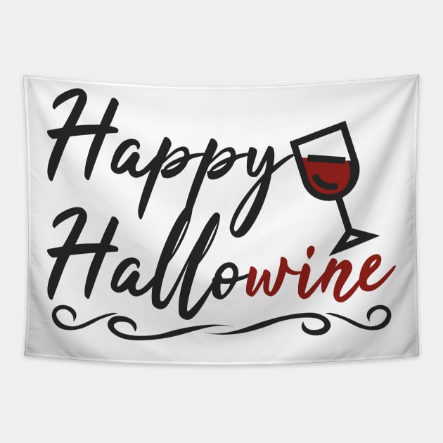 Happy Hallowine Tapestry by LunaMay