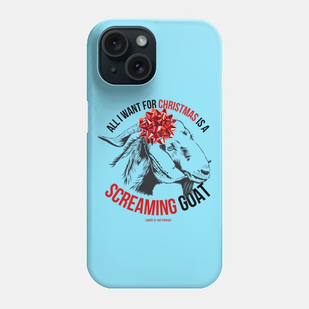 Christmas Goat Phone Case by Queen of the Minivan