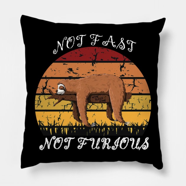 NOT FAST SLOTH Pillow by OMARMAH