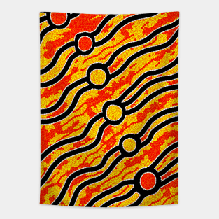 Aboriginal Art - Bush Fire Tapestry