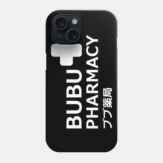 Bubu Pharmacy  3 ブブ薬局 「ブブパマーチ」with crew in the back (only for t-shit) genshin impact fan memes paody In japanese and English white merch gift Phone Case by FOGSJ