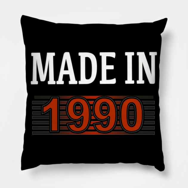 Made in 1990 Pillow by Yous Sef
