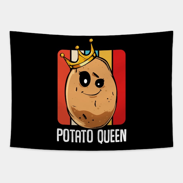 Potato Queen - Cute Kawaii Potatoes Vegetable Tapestry by Lumio Gifts