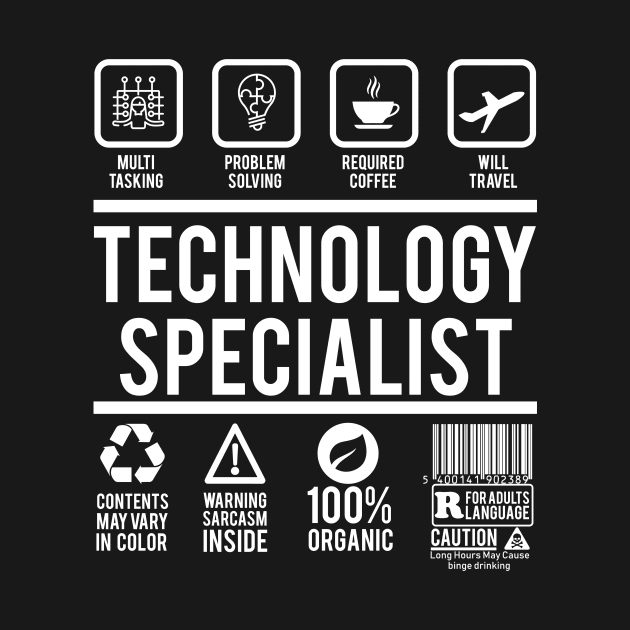 Technology Specialist Funny Tech Computer Laptop Label by Mellowdellow