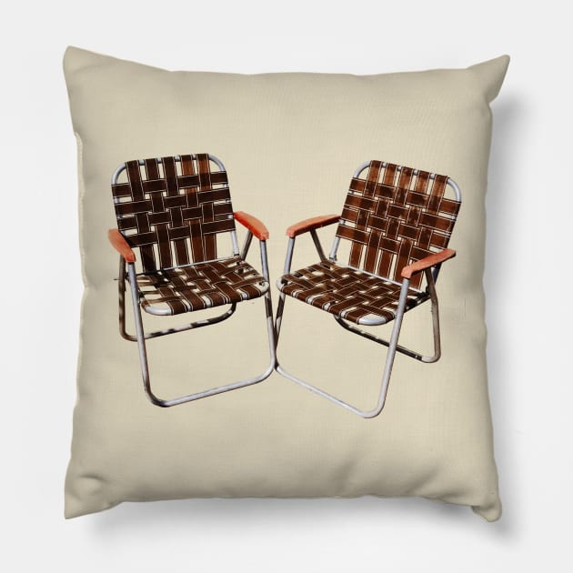 Lawnchairs Are Everywhere - design no. 5 Pillow by Eugene and Jonnie Tee's