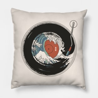 Enso Circle Vinyl Japanese Vintage by Tobe Fonseca Pillow