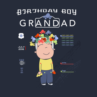 Grandad of the Birthday Boy T-Shirt - Matching "Birthday Boy Cars Cars Cars" T-Shirt T-Shirt