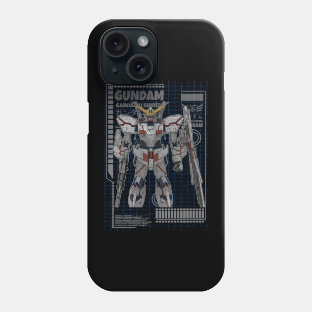 RX-0 Unicorn Gundam Phone Case by gblackid