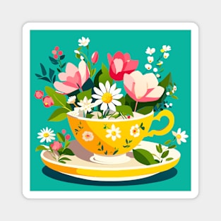 Cup of flowers Magnet