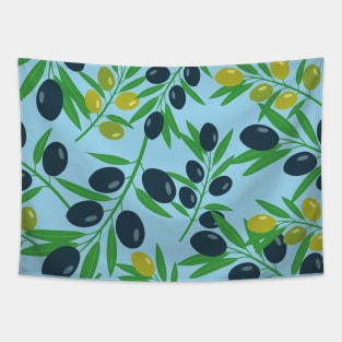 Olives - Mediterranean pattern Tapestry