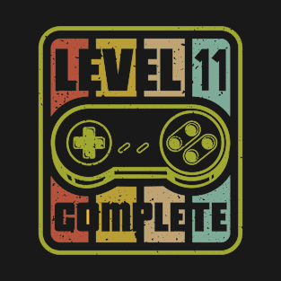 Level 11 Complete Gamer 11th Birthday Gaming T-Shirt