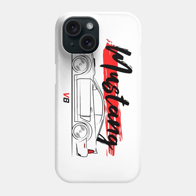 Muscle New Edge Stang Racing Phone Case by GoldenTuners
