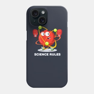 atom in red boxing gloves SCIENCE rules Phone Case