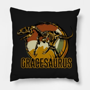 Gracesaurus Grace Dinosaur T-Rex Pillow